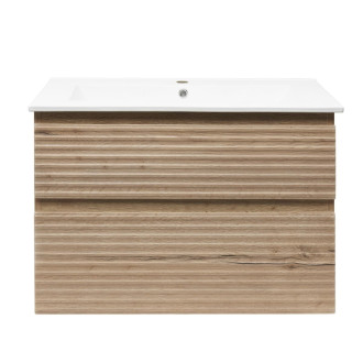 Kúpeľňová skrinka 2 zásuvková s umývadlom Naturel Savona 78x53x44, 8 cm dub Halifax mat SAVONA280DH