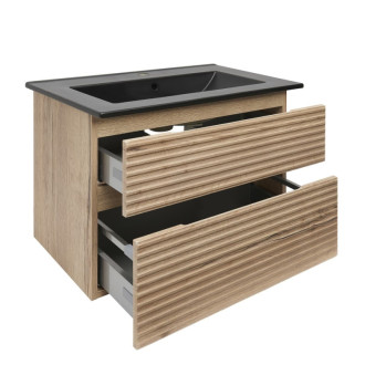 Kúpeľňová skrinka 2 zásuvková s umývadlom Naturel Savona 78x53x44, 8 cm dub Halifax mat SAVONA280DHC