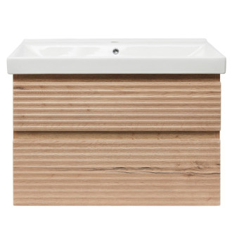 Kúpeľňová skrinka 2 zásuvková s umývadlom Naturel Savona 78x53x44, 8 cm dub Halifax mat SAVONA280DHU1