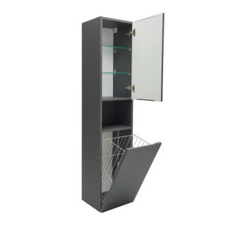 SAT Feel dopl. skrinka antracit s košom SATFEELV36ANTK