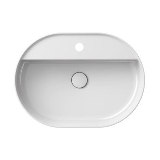 Umývadlo Ceramic Slim Shelf O (Umývadlo Ceramic Slim Shelf O 55, s otvorom pre batériu, s prepadom, biela)