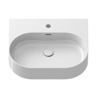 Umývadlo Ceramic Slim Wall O (Umývadlo Ceramic Slim Wall O 55, s otvorom pre batériu, s prepadom, biela)