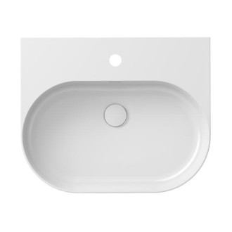 Umývadlo Ceramic Slim Wall O (Umývadlo Ceramic Slim Wall O 55, s otvorom pre batériu, s prepadom, biela)