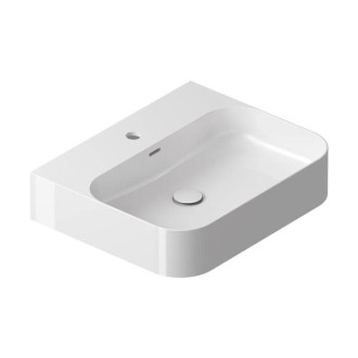Umývadlo Ceramic Slim Wall R (Umývadlo Ceramic Slim Wall R 55, s otvorom pre batériu, s prepadom, biela)