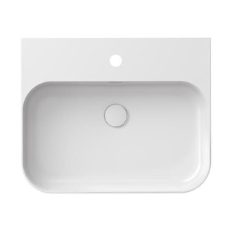 Umývadlo Ceramic Slim Wall R (Umývadlo Ceramic Slim Wall R 55, s otvorom pre batériu, s prepadom, biela)