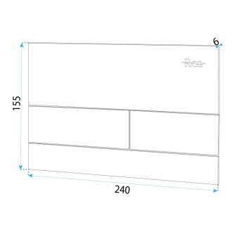 REA Podomietkový WC systém + tlačidlá T White Glass KPL-E0052