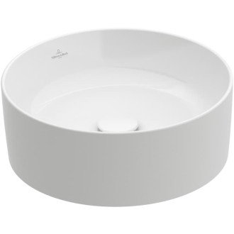Umývadlo na dosku Villeroy & Boch Collaro 40x40 cm alpská biela bez otvoru na batériu 4A1840R1