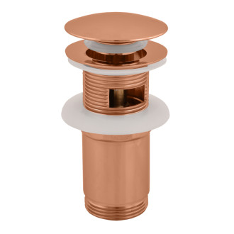 Výpusť umývadlová CLICK-CLACK 5/4", Zlatá Ružová - kartáčovaná MD0484ZRK, RAV Slezák