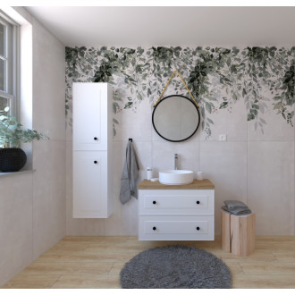 Kúpeľňová zostava s umývadlom vrátane umývadlovej batérie, vtoku a sifónu Naturel Forli biela KSETFORLI11