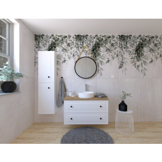 Kúpeľňová zostava s umývadlom vrátane umývadlovej batérie, vtoku a sifónu Naturel Forli biela KSETFORLI2