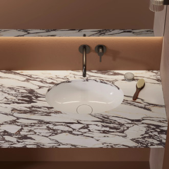 Omnires SHELL M+ Umývadlo pod dosku 48x31, biela lesk SHELL480UPBP