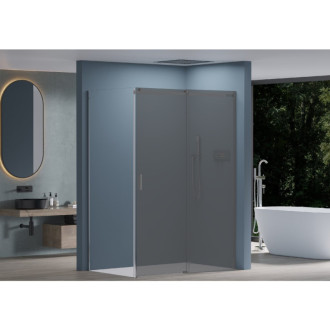 CERANO - Bočná stena Santoro - ľavá - 6 mm - chróm, mliečne sklo - 70x195 cm - jednodielna pevná