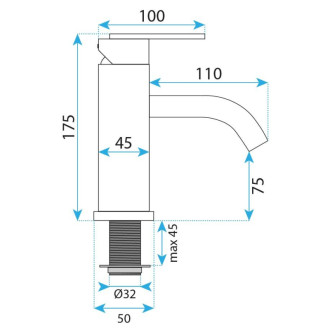 Rea Kúpeľňová batéria Rea Ontario Brush Nickel REA-B5506