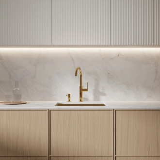 Omnires Modern Project dávkovač tekutého mydla, na dosku, zlatá lesk MP60723GL