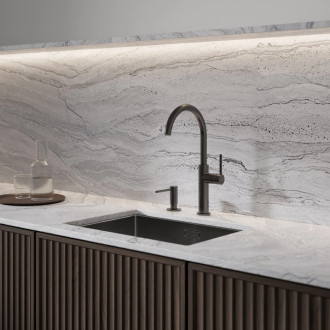 Omnires Modern Project dávkovač tekutého mydla, na dosku, grafit kartáčovaný MP60723GR