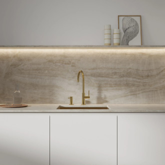 Omnires Modern Project dávkovač tekutého mydla, na dosku, zlatá kartáčovaná MP60723GLB