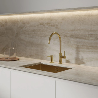 Omnires Modern Project dávkovač tekutého mydla, na dosku, zlatá kartáčovaná MP60723GLB