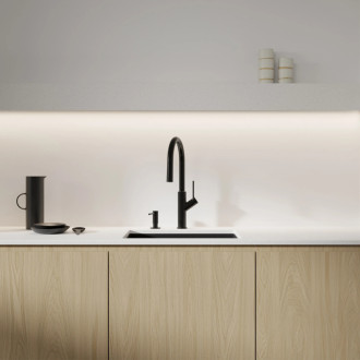 Omnires Modern Project dávkovač tekutého mydla, na dosku, čierna mat MP60723BL