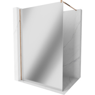 Mexen Kioto Sprchová zástena 80 x 200 cm, zrkadlo 8 mm, ružové zlato - 800-080-101-60-50