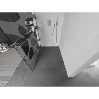 Mexen Kioto+ Sprchová zástena s poličkou 120 x 200 cm, biela vlna, chróm - 800-120-121-01-97