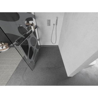 Mexen Kioto+ Sprchová zástena s poličkou 140 x 200 cm, biela vlna, chróm - 800-140-121-01-97