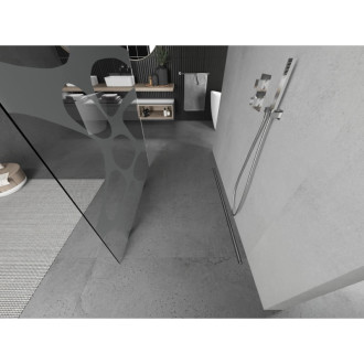 Mexen Kioto voľne stojaca sprchová zástena 110 x 200 cm, biela vlna 8 mm, chróm - 800-110-002-01-97