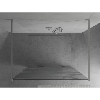 Mexen Kioto voľne stojaca sprchová zástena 120 x 200 cm, biela vlna 8 mm, chróm - 800-120-002-01-97