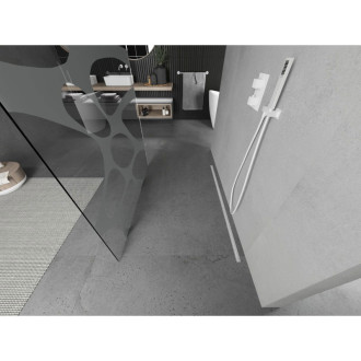 Mexen Kioto voľne stojaca sprchová zástena 120 x 200 cm, biela vlna 8 mm, biela - 800-120-002-20-97