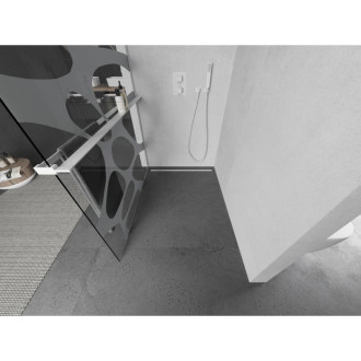 Mexen Kioto+ Sprchová zástena s policou 120 x 200 cm, biela vlna, biela - 800-120-121-20-97