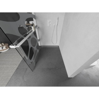 Mexen Kioto+ Sprchová zástena s policou 130 x 200 cm, biela vlna, biela - 800-130-121-20-97