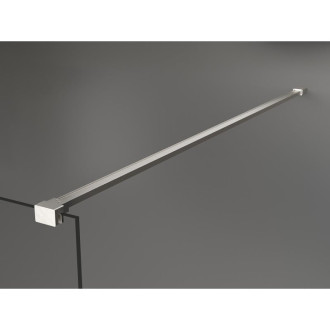 Mexen Kioto+ Sprchová zástena s poličkou 90 x 200 cm, čierny vzor, kartáčovaný nikel - 800-090-121-97-78