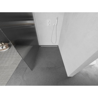 Mexen Kioto L Sprchová zástena 90 x 200 cm, pruhy, biela - 800-090-103-20-09