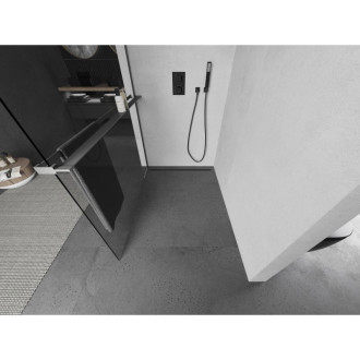 Mexen Kioto+ L Sprchová zástena s policou 110 x 200 cm, priehľadná, strieborná - 800-110-123-95-00