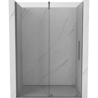 Posuvné sprchové dvere Mexen Velar 140 cm, priehľadné, strieborná - 871-140-000-01-95