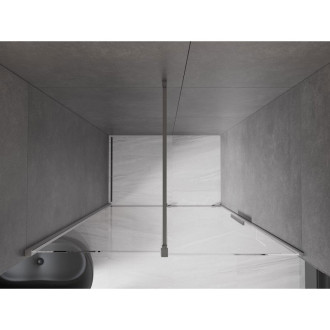 Posuvné sprchové dveře Mexen Velar 150 cm, průhledné, stříbrná - 871-150-000-01-95