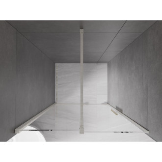 Posuvné sprchové dveře Mexen Velar 100 cm, průhledné, kartáčovaný nikl - 871-100-000-01-97