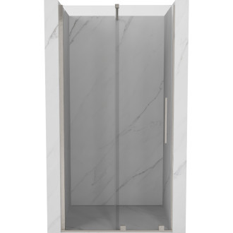 Posuvné sprchové dvere Mexen Velar 110 cm, priehľadné, kartáčovaný nikel - 871-110-000-01-97