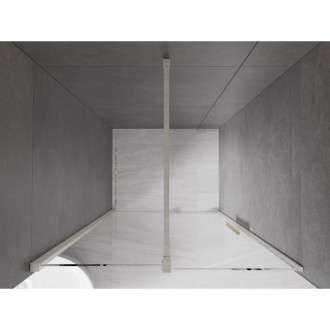 Posuvné sprchové dveře Mexen Velar 110 cm, průhledné, kartáčovaný nikl - 871-110-000-01-97