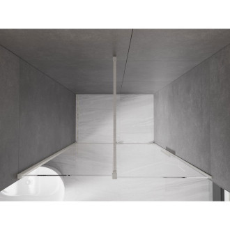 Posuvné sprchové dveře Mexen Velar 160 cm, průhledné, kartáčovaný nikl - 871-160-000-01-97