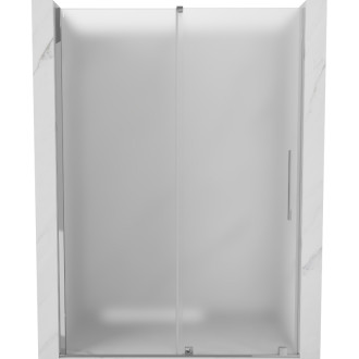 Posuvné sprchové dvere Mexen Velar 130 cm, matné, chróm - 871-130-000-31-01