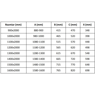 Posuvné sprchové dveře Mexen Velar 160 cm, matné, chrom - 871-160-000-31-01