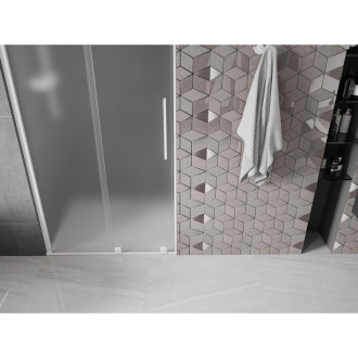 Posuvné sprchové dveře Mexen Velar 120 cm, matné, bílé - 871-120-000-31-20