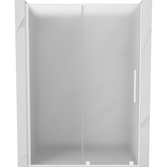 Posuvné sprchové dvere Mexen Velar 160 cm, matné, biele - 871-160-000-31-20