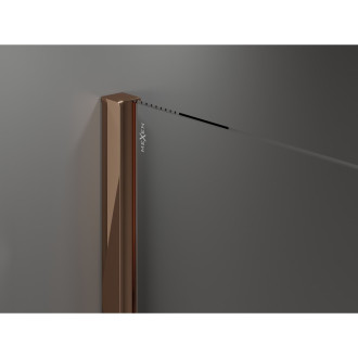 Posuvné sprchové dveře Mexen Velar 160 cm, matné, růžové zlato - 871-160-000-31-60