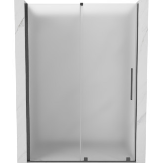 Posuvné sprchové dvere Mexen Velar 150 cm, matné, kartáčovaná pištoľovo sivá - 871-150-000-31-66