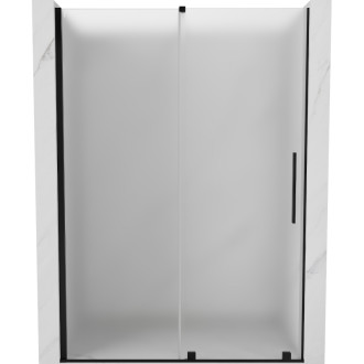 Posuvné sprchové dvere Mexen Velar 160 cm, matné, čierne - 871-160-000-31-70