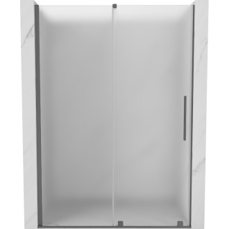 Posuvné sprchové dvere Mexen Velar 160 cm, matné, strieborné - 871-160-000-31-95