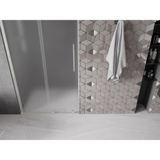 Posuvné sprchové dveře Mexen Velar 90 cm, matné, kartáčovaný nikl - 871-090-000-31-97