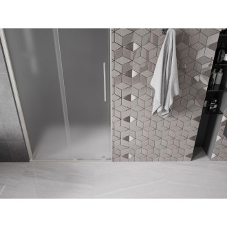 Posuvné sprchové dveře Mexen Velar 100 cm, matné, kartáčovaný nikl - 871-100-000-31-97