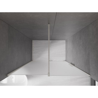 Posuvné sprchové dveře Mexen Velar 150 cm, matné, kartáčovaný nikl - 871-150-000-31-97